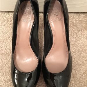 Vince Camuto Zella Pump Black Nubuck Patent